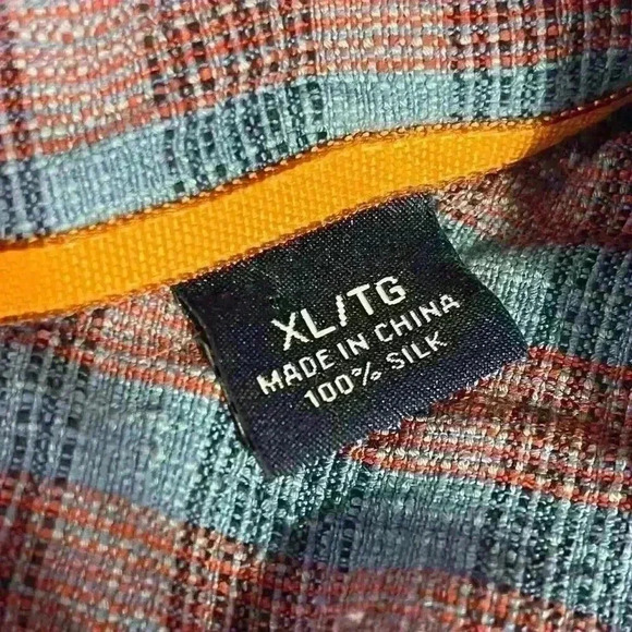 Tommy Bahama Mens Short Sleeve Button Up Plaid Silk Shirt Size XL - Picture 5 of 11